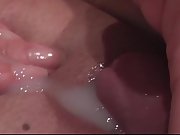 Close up pov sex tape rubbing cock and cream colored beaver wifey heavy sighing