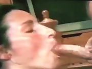Slut wifey enjoys deepthroating and licking hard cock