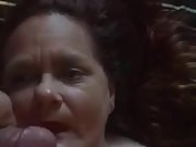 Granny deep-throats a man meat and swallows cum pt3